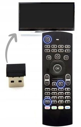MX3 Podświetlana Myszka Zdalna 2.4G Bezprzewodowa klawiatura dla Android TV na Arena.pl