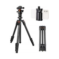 STATYW TRIPOD DO APARATU FOTOGRAFICZNY + Głowica 3D uchwyt na telefon K&F