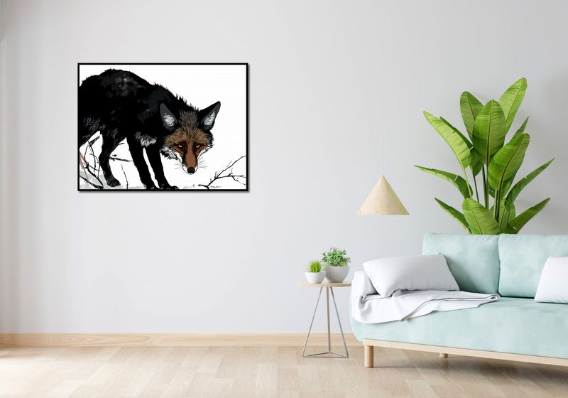 Plakat 100x75cm Nieufny Lis zdjęcie 4