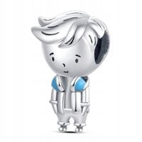 Zawieszka SREBRO 925 Charms Koralik Chłopiec ze słuchawkami