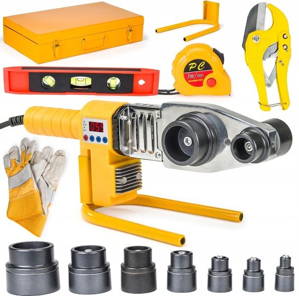 ZGRZEWARKA POLIFUZYJNA LCD DO RUR PCV PP 2800W 7-MATRYC 16-63 + WALIZKA zdjęcie 1