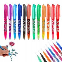 12 ZMAZYWALNE DŁUGOPISY KOLOROWE ZESTAW DO BUDŻETOWANIA PRZYBORÓW SZKOLNYCH