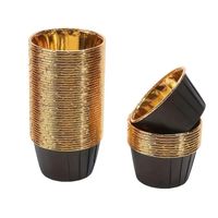 Złoto-Czarne Papilotki Do Muffinek Kubeczki Foremki Na Babeczki 50Szt