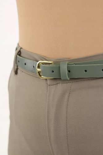 ELEGANCKIE SPODNIE BAWEŁNIANE CYGARETKI WYSOKI STAN DUŻE ROZMIARY + PASEK na Arena.pl