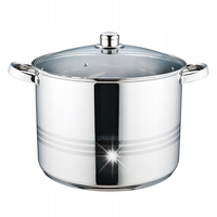 Garnek stalowy z pokrywką na indukcję gaz (16L S/N) MAESTRO MR-3517-16