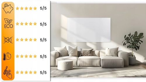 Grzejnik na podczerwień promiennik 720W panel grzewczy pilot WiFi aplikacja na Arena.pl