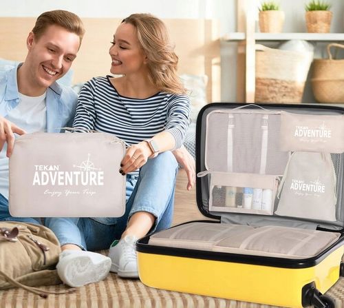 ORGANIZER PODRÓŻNY DO WALIZKI TORBY SZAFY ZESTAW 7 SZT UBRANIA I BUTY TEKAN na Arena.pl