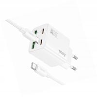 Ładowarka Hoco N56 30W 4 wejścia USB-C biała do Oppo Reno 12FS 5G