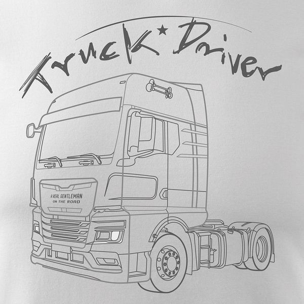 Koszulka z ciężarówką Man prezent dla kierowcy Tira TIR męska biała REGULAR XL zdjęcie 2