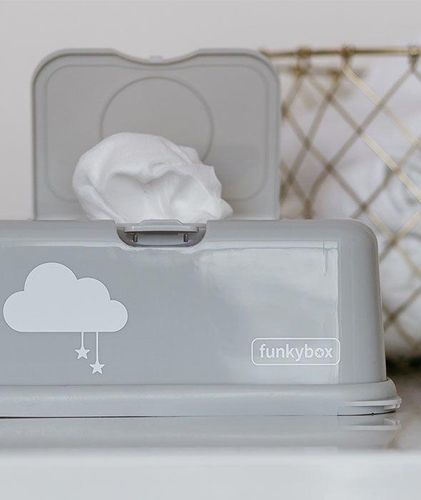 Pojemnik na Chusteczki Light Grey Cloud Funkybox na Arena.pl