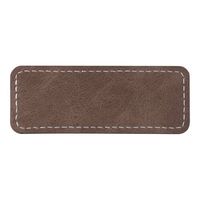 Identyfikator skórzany 8,2 x 3,1 cm do sublimacji - szary