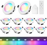 Inteligentne oświetlenie wpuszczane GEYUEYA 9W WiFi/Bluetooth 10 sztuk