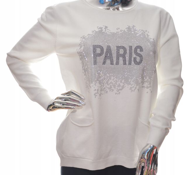 Bluzka damska sweter damski z cyrkoniami XL / XXL zdjęcie 1