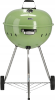 GRILL OKRĄGŁY Z POKRYWĄ OGRODOWY WĘGLOWY PREMIUM PRZENOŚNY ZIELONY YATO