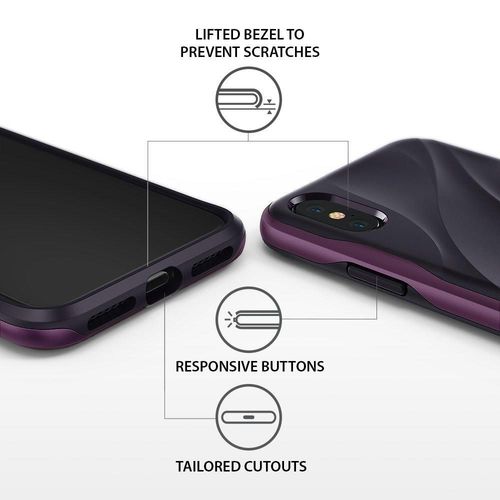 Etui Ringke Wave iPhone XS/X Metallic Purple na Arena.pl