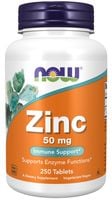 NOW FOODS Cynk 50 mg - Glukonian Cynku (250 tabl.)