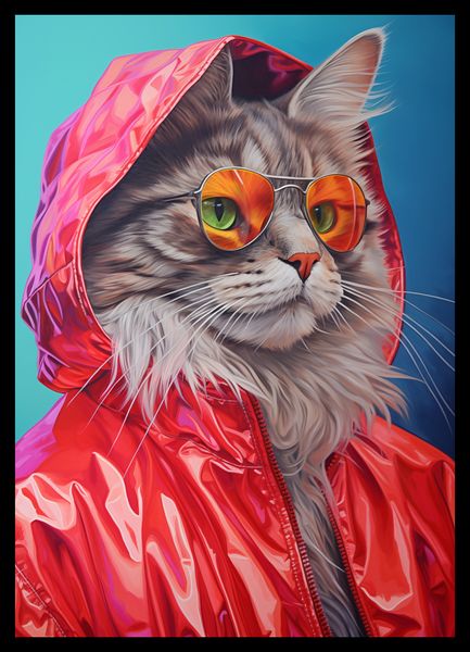 Plakat 29,7x42cm Kot w Stylu zdjęcie 2