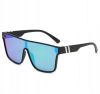 OKULARY Męskie PRZECIWSŁONECZNE Filtr UV400 Lustrzanki MAXAIR Green + ETUI