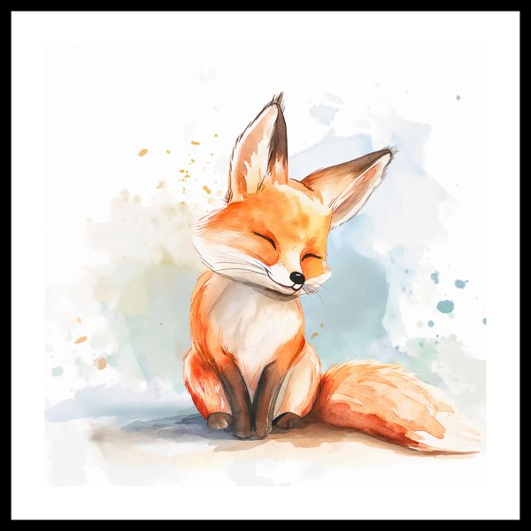 Plakat 60x60cm Zadowolony Lisek zdjęcie 3