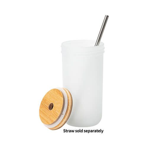 Kubek szklany 650 ml Mason Jar z bambusowa zakrętką do sublimacji na Arena.pl