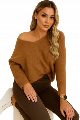 WŁOSKI SWETER MOHER KOBIECY MIĘKKI SWETER MOHER OVERSIZE kolory 686 na Arena.pl