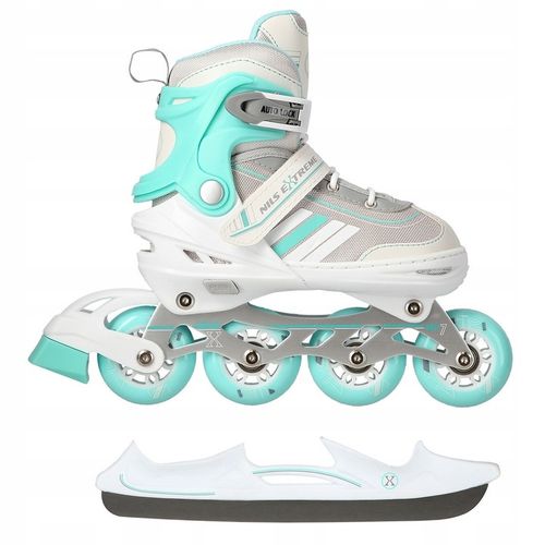 NILS 2w1 Łyżworolki Rolki Regulowane Łyżwy Hokejowe Damskie na Arena.pl