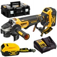 DEWALT SZLIFIERKA KĄTOWA 18V DCG406P2LRT 125mm BL WŁ. ŁOPATKOWY 2x5,0Ah TST
