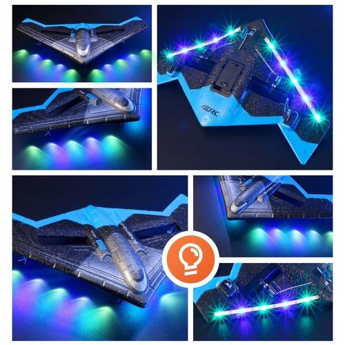 ZDALNIE STEROWANY SAMOLOT ŚWIATŁA LED MYŚLIWIEC NA PILOT 2,4 GHz + AKU na Arena.pl