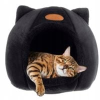 DUŻY DOMEK BUDKA DLA KOTA KOTÓW WYGODNE LEGOWISKO BUDKA MIĘCIUTKIE POSŁANIE