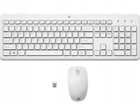 Zestaw Mysz Klawiatura Bezprzewodowa HP 230 bateria 16msc biały (3L1F0AA)