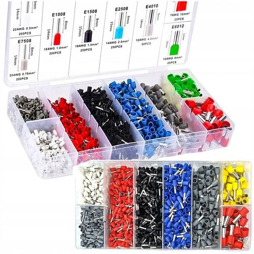 ZESTAW TULEJEK DO ZACISKANIA KONEKTORÓW KOŃCÓWEK KABLI BOX 1200 na Arena.pl