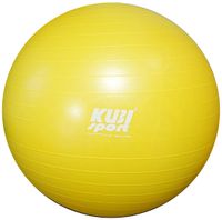 Piłka Gimnastyczna Rehabilitacyjna Dmuchana do Ćwiczeń Żółta KUBISPORT 85 cm