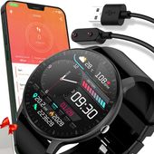 Zegarek SMARTWATCH GT1-3 czarny POWIADOMIENIA KROKI TRYBY SPORTOWE
