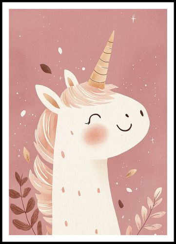 Plakat 70x100cm Wzory dla Dzieci, Dziewczynki Do Domu - Jednorożec na Arena.pl