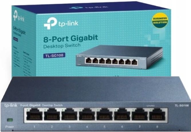 SWITCH TP-LINK TL-SG108 GIGABIT 8 PORTÓW zdjęcie 1