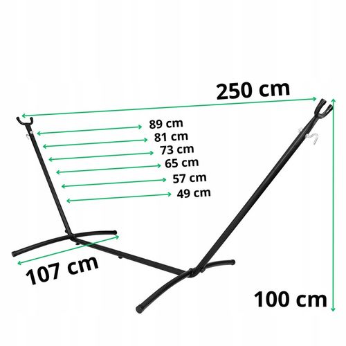 HAMAK OGRODOWY ze stelażem dwuosobowy brazylijski DUŻY RED GARDEN ZESTAW na Arena.pl