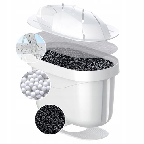 Dzbanek filtrujący Wessper D2 Borosilicate 3 l biały + filtr na Arena.pl