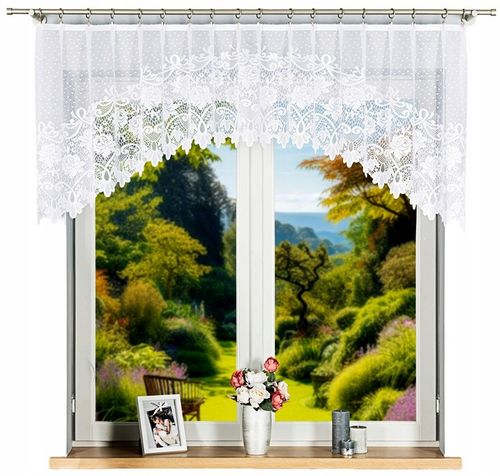 Firana żakardowa DEMETRIA 400x160cm (gotowa) z łukiem na Arena.pl