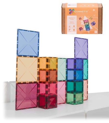 40 el. klocki magnetyczne Pastel Square Pack Connetix same kwadraty na Arena.pl