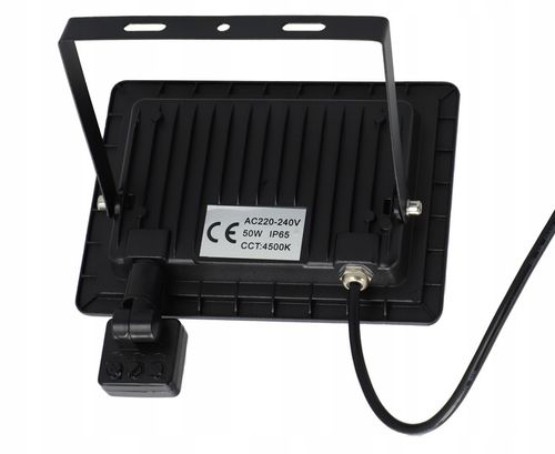 Naświetlacz LED SLIM 50W halogen z CZUJNIK RUCHU i zmierzchu reflektor na Arena.pl