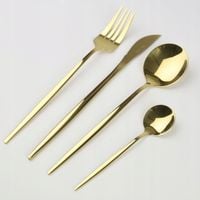 ZESTAW KOMPLET ZŁOTYCH SZTUĆCÓW 16 EL 4 OSOBY ŁYŻECZKA ŁYZKA NÓŻ WIDELEC
