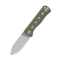 Nóż składany QSP Knife Canary Stonewashed 14C28N Olive Green G10