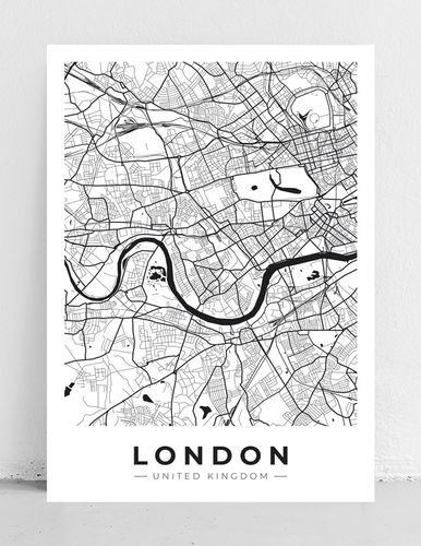 Plakat mapa plan miasta Londyn 40x50 cm na Arena.pl
