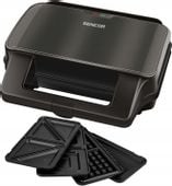 Opiekacz toster do kanapek tostów panini gofrów Sencor 4w1 900 W Czarny