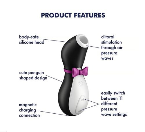 stymulator air pulse satisfyer penguin biały usb c na Arena.pl