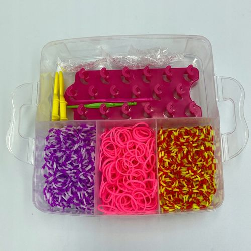 Zestaw do robienia bransoletek z gumek gumki KUFEREK div dla dziewczynki na Arena.pl
