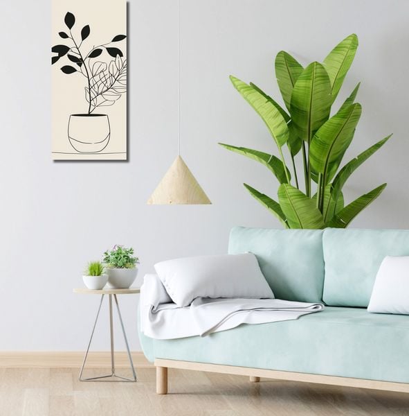 Obraz 30x70cm Prostota Doniczki zdjęcie 2