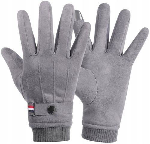 Rękawiczki Zamszowe Dotykowe Zimowe Ciepłe Męskie na Arena.pl