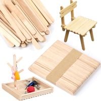 patyczki kreatywne do lodów drewniane naturalne 50 szt