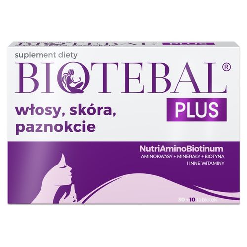BIOTEBAL PLUS WŁOSY SKÓRA PAZNOKCIE 30 + 10 TABLETEK na Arena.pl